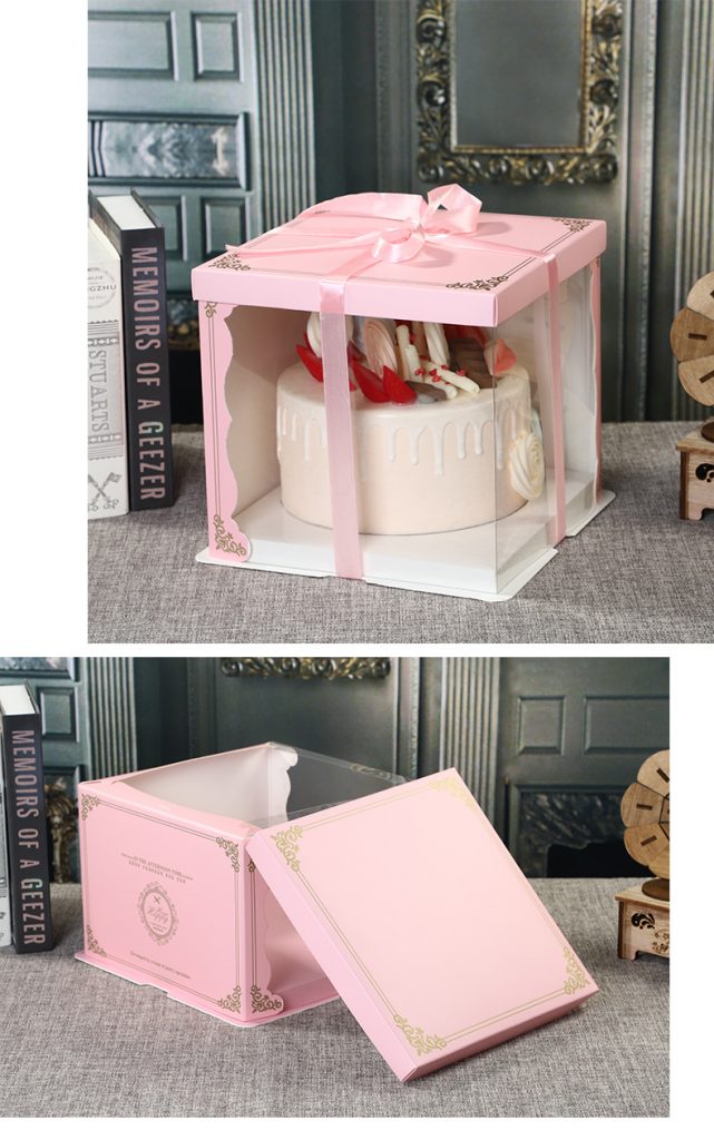 Beatiful cake box, half clear cake box | Cake box supplier, box ...